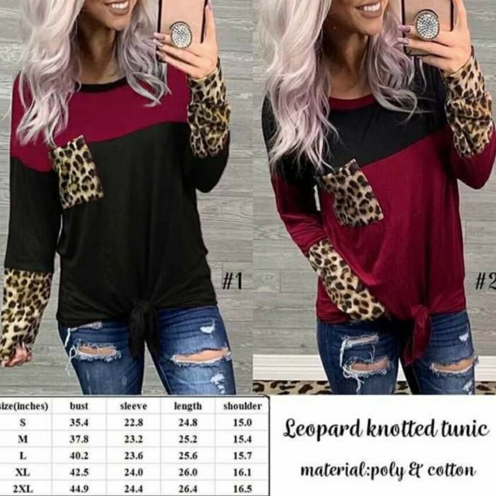 Knotted top with leopard 🐆 #1